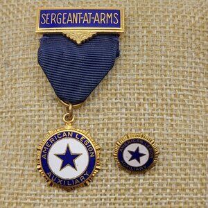 Vintage American Legion Auxiliary pin medal pin lot Sergeant At Arms